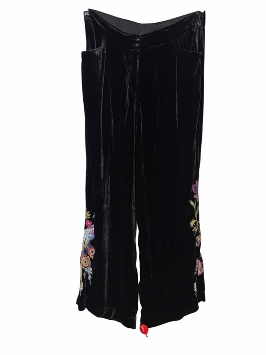 NWT Johnny Was Workshop Steffania Velvet Wide Leg Embroidered Pants XL - Picture 2 of 9